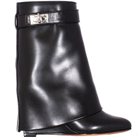 givenchy shark lock boots in leather women